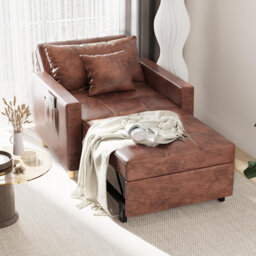 Emma-Leigh 1 Seater Fabric Accent Chairs Bed