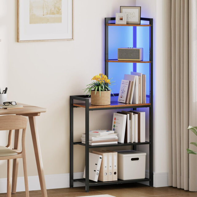 143cm H x 64cm W Metal Corner Bookcase