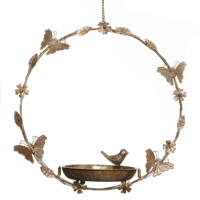 Anahly Metal Hanging Tray Bird Feeder