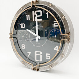 Tigela Metal Wall Clock – Hand-Finished Analog Decorative Clock for Living Room, Kitchen or Office Wall Décor