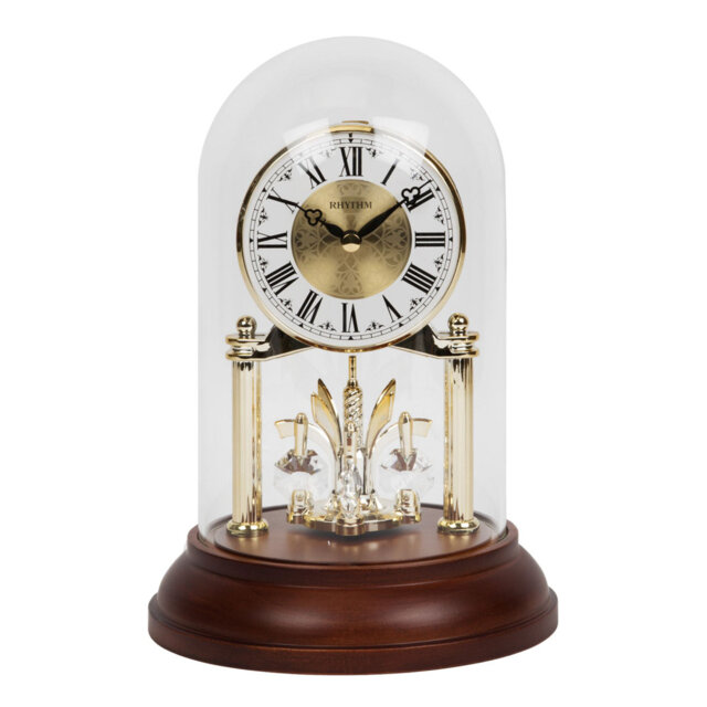 Kester Roman Numerical Wood Quartz Movement / Crystal Tabletop Clock Brown