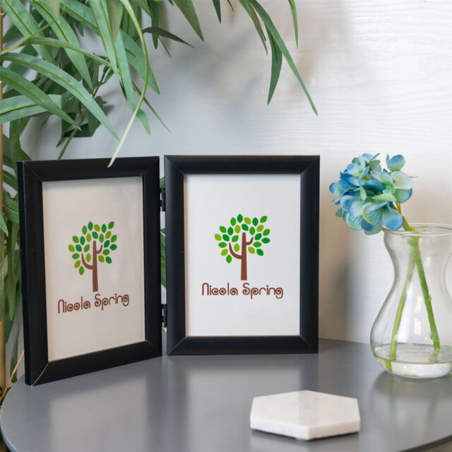 "Nicola Spring - Folding 2 Photo Frames - 5 x 7"""
