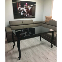 McQuilkin Extendable Glass Top Solid Wood Base Dining Table