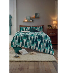 Christmas Tree Fleece Duvet Cover Set With Cosy Sh Geometric Duvet Cover Set with Pillowcases Included