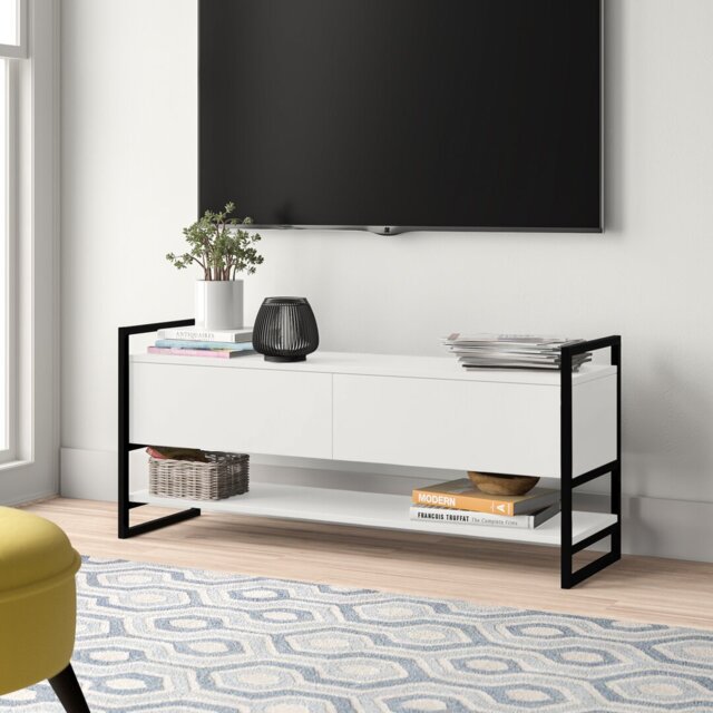 "Aird TV Stand for TVs up to 58"" - Modern Industrial Design with Ample Storage"