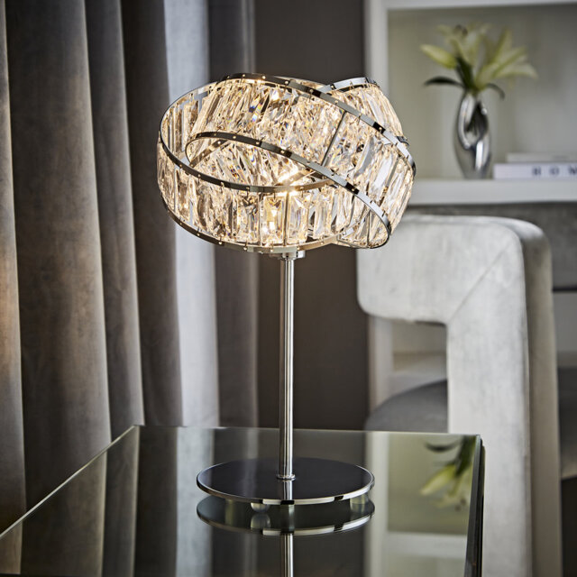 36Cm Silver Table Lamp