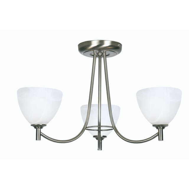 Hongshuo Frosted Glass Semi Flush Mount