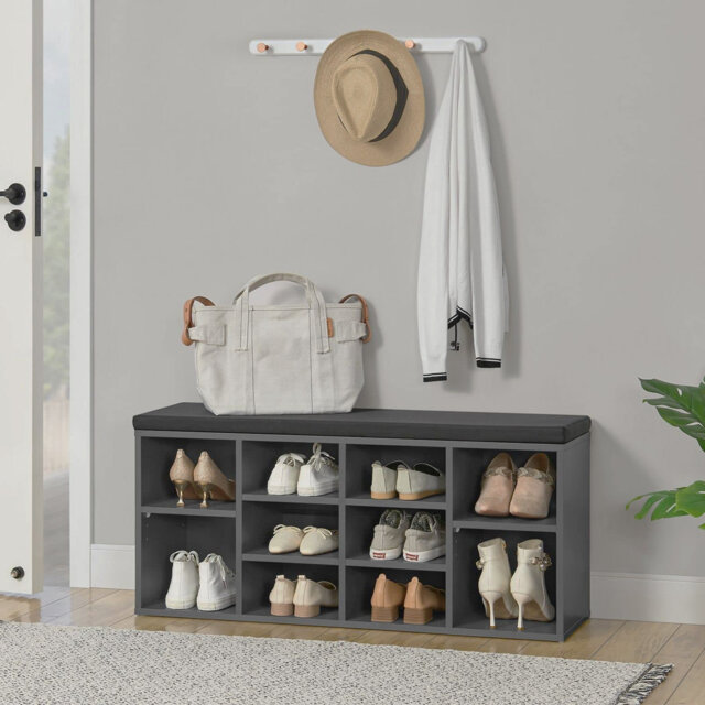10 Pair Shoe Storage Bench