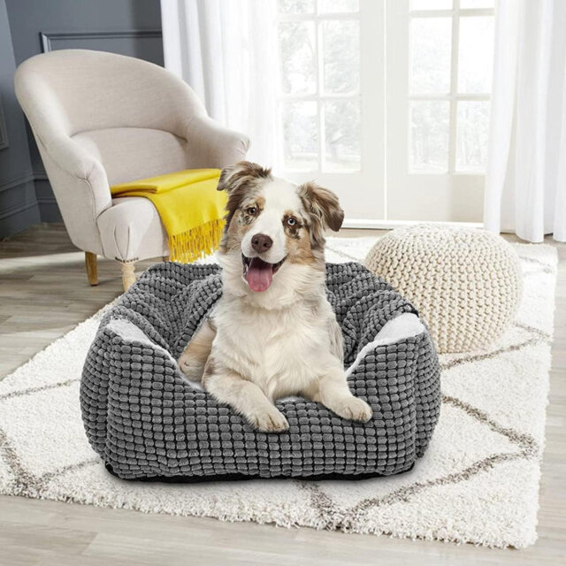 Rectangle Dog Bed Warm Hooded Puppy Bed For Large Medium Small Dogs, Luxury Super Soft Pet Cave Bed Medium Washable, Fits Up To 20/30/40/60Lbs Pets