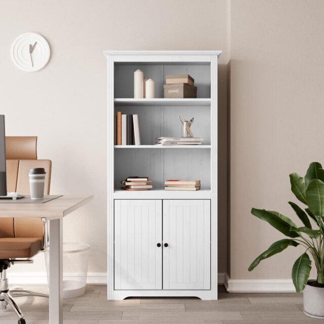 This classic bookcase, featuring a French design, makes a decorative as well as practical addition to your current decor.