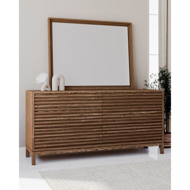 Grahamtown Solid Wood 172.72cm W 6 - Drawer Chest of Drawers