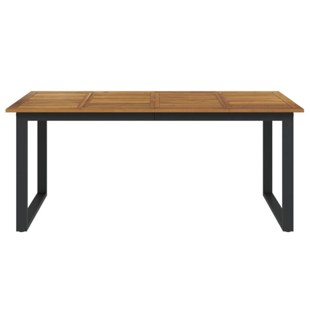 Latitude Run Garden Table With U-Shaped Legs 160X80x75 Cm Solid Wood Acacia