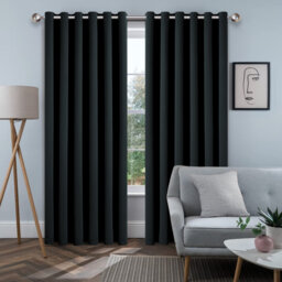 Ruffo Blackout Eyelet Synthetic Room Darkening 100 % Polyester Thermal Curtain