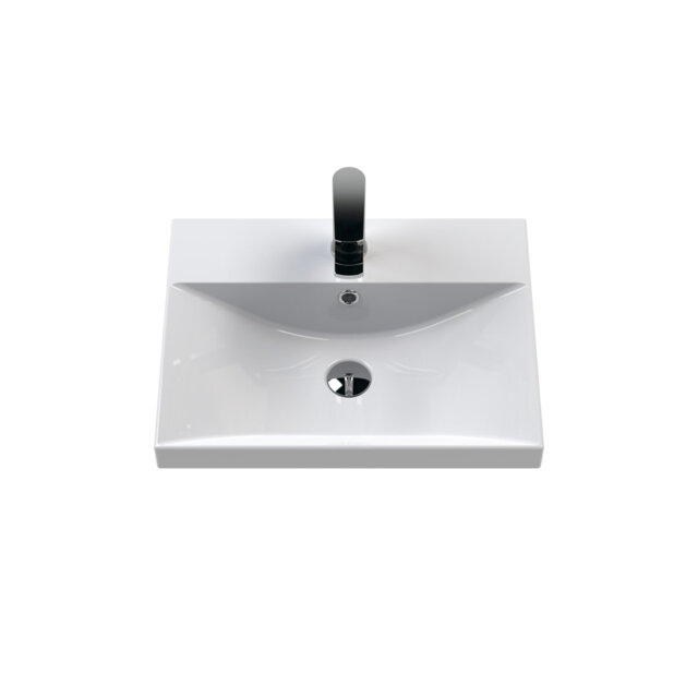 510mm Single Bathroom Vanity with Drop In Vitreous China Basin