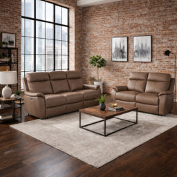 Windsor Powerglide 3 + 2 Real Leather Power Recliner Sofa Set