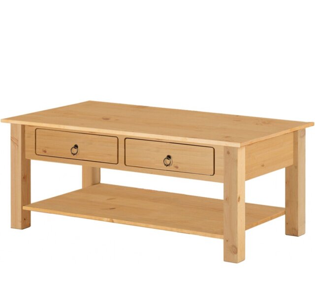 Embry Solid Wood Four Leg Coffee Table with Storage