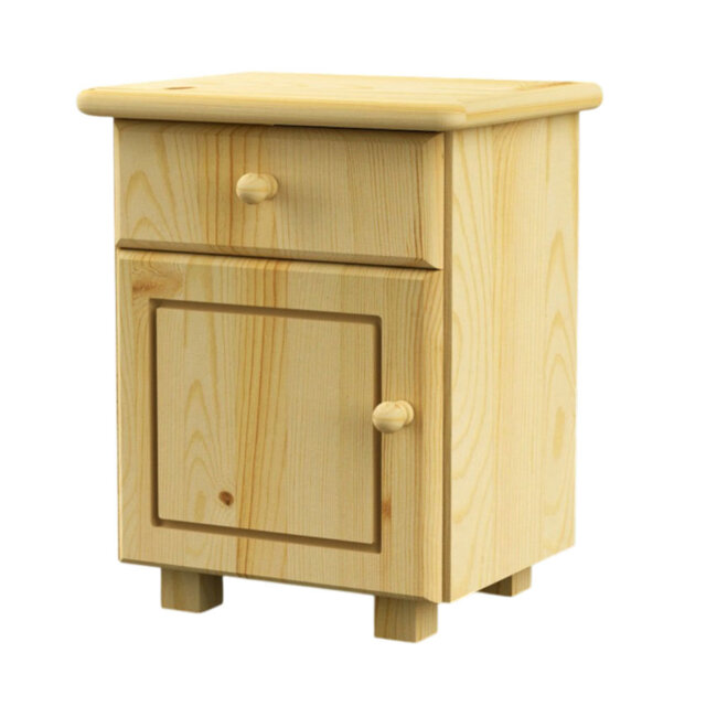 Nodax Bedside Cabinet Table For Bedroom - Elegant Drawer & Cupboard Unit Wooden Nightstand (B4)