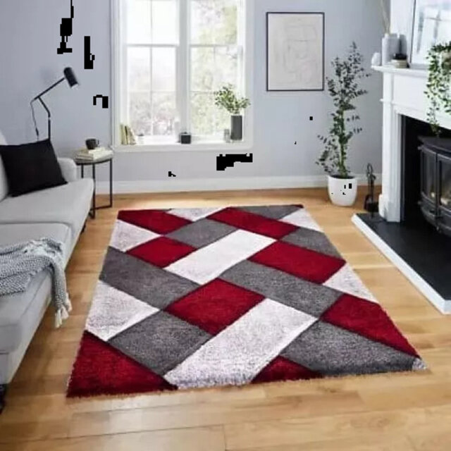 Modern 3D Shaggy Rugs Geometric Carved Design Large Area Rugs Soft Thick Fluffy Rug For Living Room Bedroom Small Floor Mats
