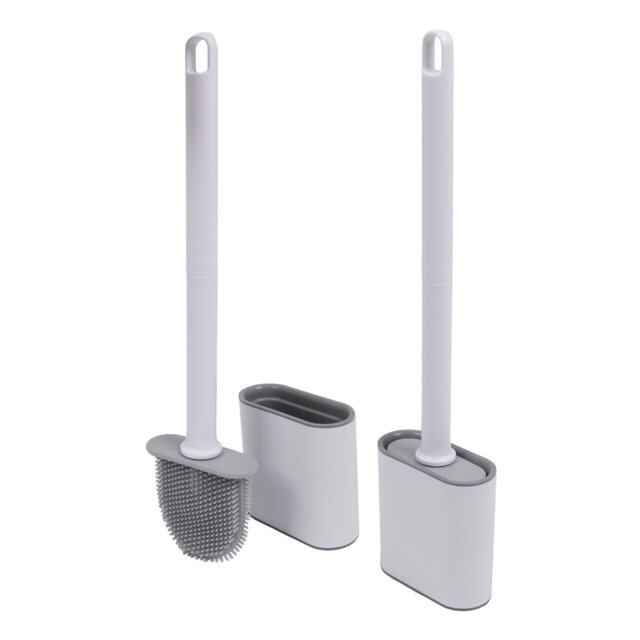 Harbour Housewares Wall-Mounted Toilet Brushes and Holders Set - Pack of 2
