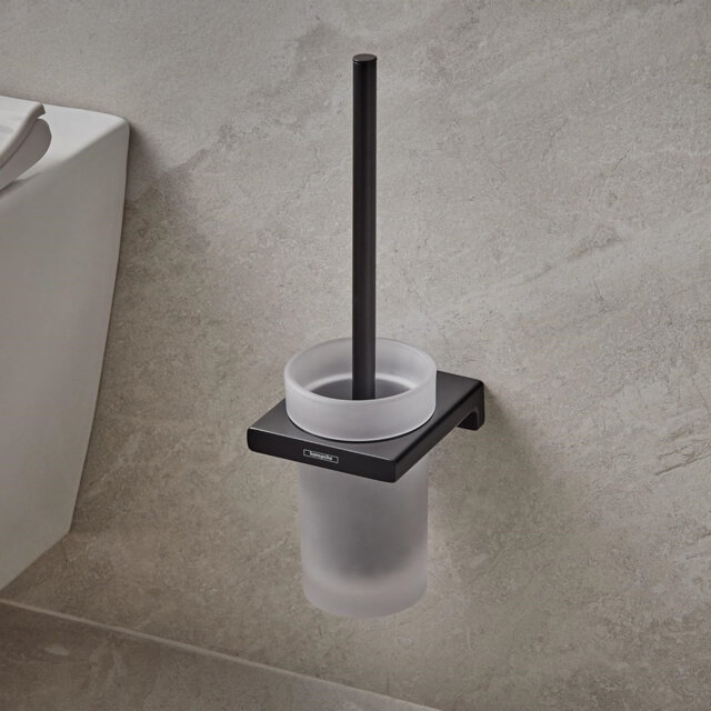 Toilet Brush Holder,Wall Mounted,Functional And Elegant,Matt Black