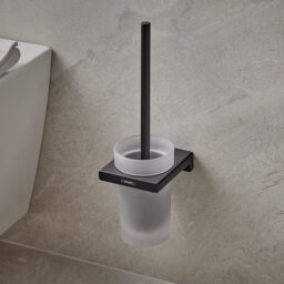 Toilet Brush Holder,Wall Mounted,Functional And Elegant,Matt Black