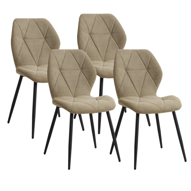 Miko 50cm H Velvet Upholstered Metal Side Chair
