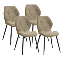 Miko 50cm H Velvet Upholstered Metal Side Chair