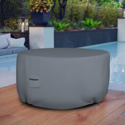 HeavyDuty Outdoor Waterproof Round Table Cover,Patio UV Resistant all weather Protection Table Cover