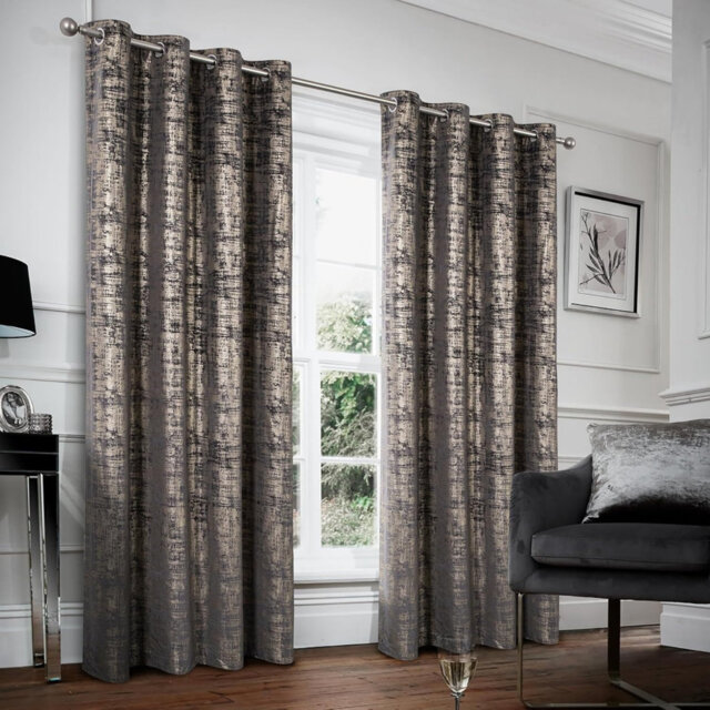 Velvet Blackout Curtains with Silver Film Backing 2 Panels Charcoal Grey 229 x 229 cm