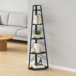 159.5 cm H x 36.5 cm W Corner Bookcase