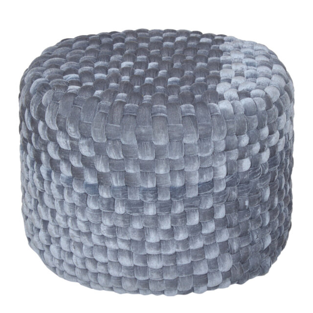 Trini Round Solid Colour Pouffe Ottoman