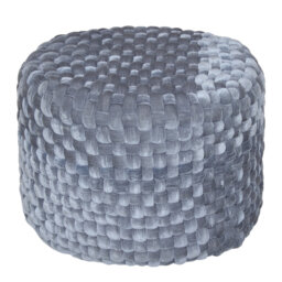 Trini Round Solid Colour Pouffe Ottoman
