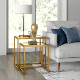 Glass Top Frame Nesting Tables