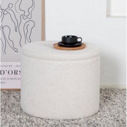 Dareona 51cm Wide Round Pouf Ottoman