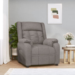 Recliner Chair Light Grey Fabric