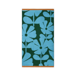 Wild Flower Blue Lagoon Cotton Towels