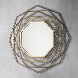 Metal Octagon Wall Mirror