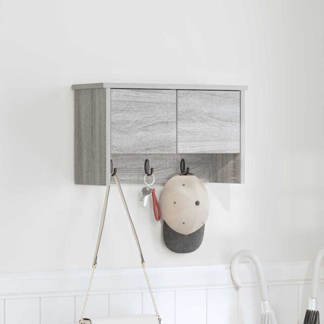 Wall-Mounted Coat Rack With Shelf 50 X 20 X 30 Cm