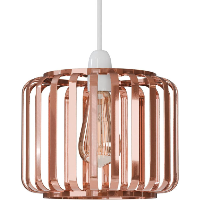Metal Wire Cage Ceiling Light Shade Easy Fit Lamp Shade, Ceiling Hanging Indoor Pendant Light Lampshade for Living Room, Bedroom, Restarurants