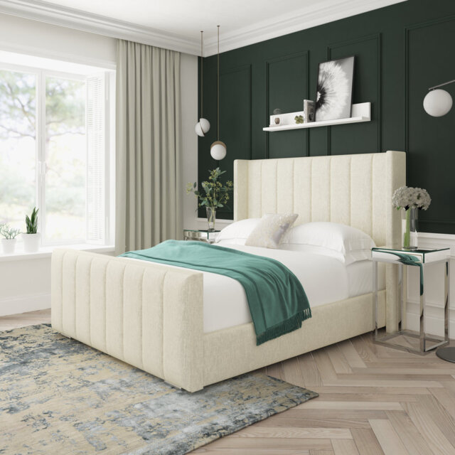 Aspen Chenille Upholstered Bed Frame