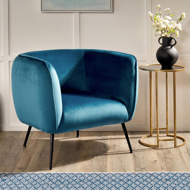 Krol Velvet Barrel Chair