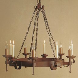 Grandfield 5 - Light Waggon Wheel Chandelier