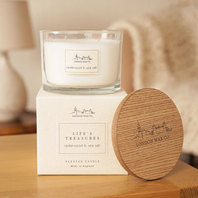 The London Wax Company Cedarwood and Sea Salt Lidded Candle 368g