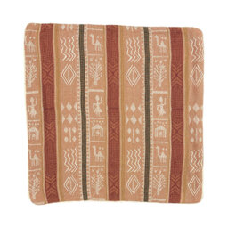 Inman Striped Brown Square Cushion