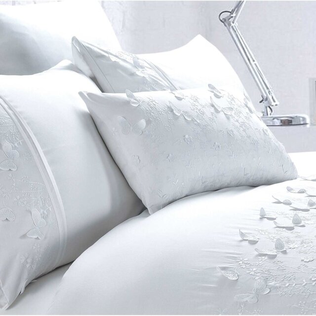 Butters Floral White Rectangular Boudoir / Breakfast Cushion