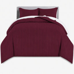 Microfibre Striped Duvet Cover Set