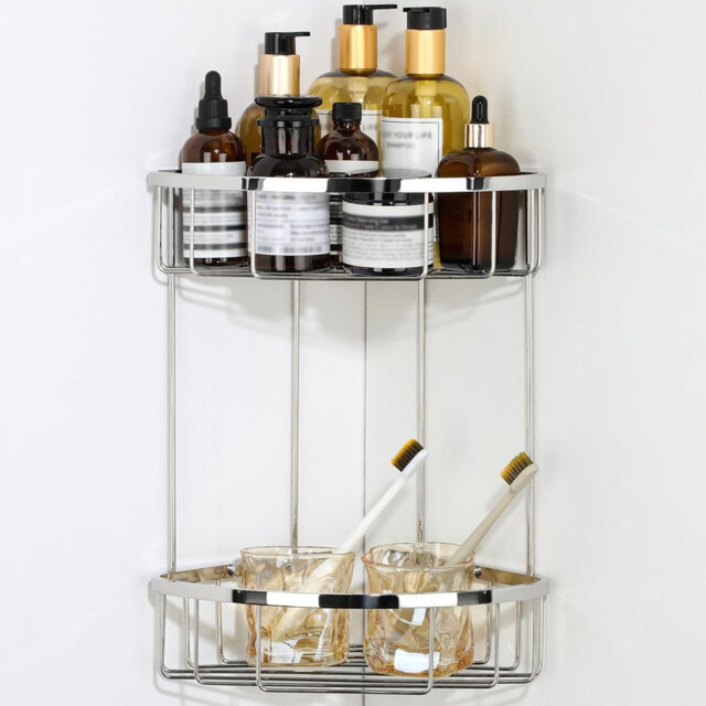 Stainless Steel Wall Bathroom Shelves