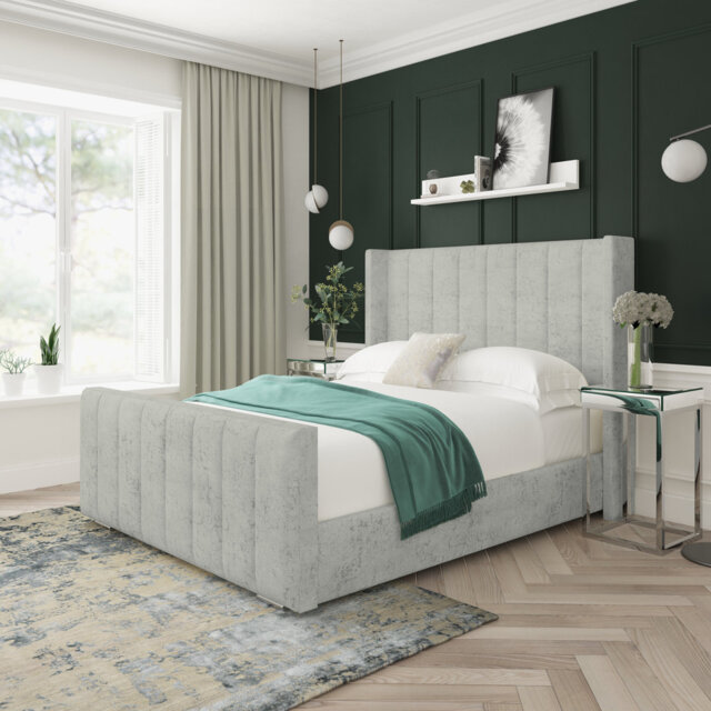 Willow Marble Upholstered Bed Frame
