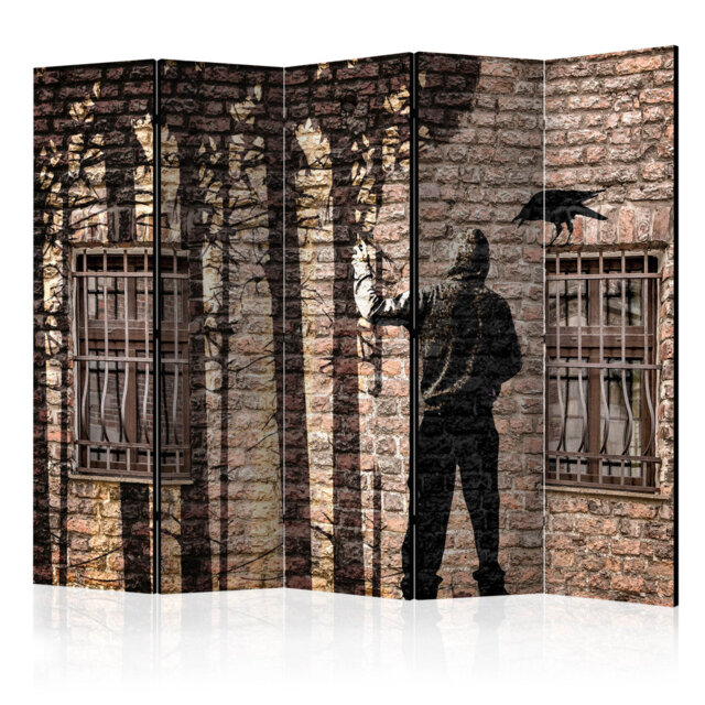 225cm W x 172cm H 5 - Panel Acoustic Room Divider Folding Room Divider