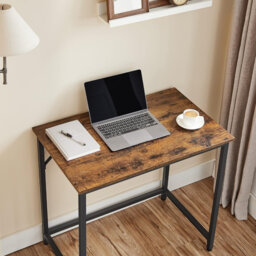 Writing Desk 50 x 100 x 75 cm, Study, Home Office, Simple Assembly, Steel,Rustic Brown and Black